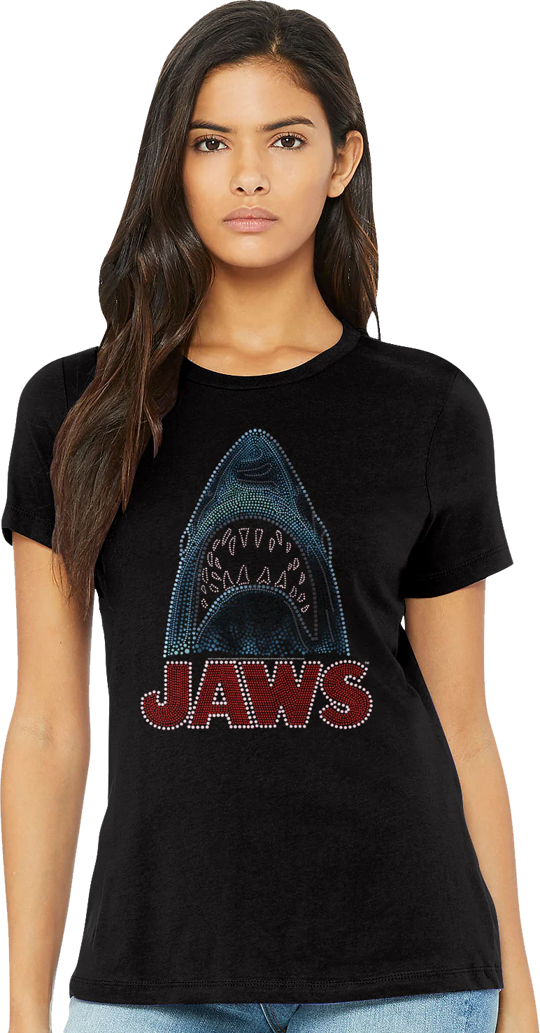 Womens Bedazzled Jaws Shirt