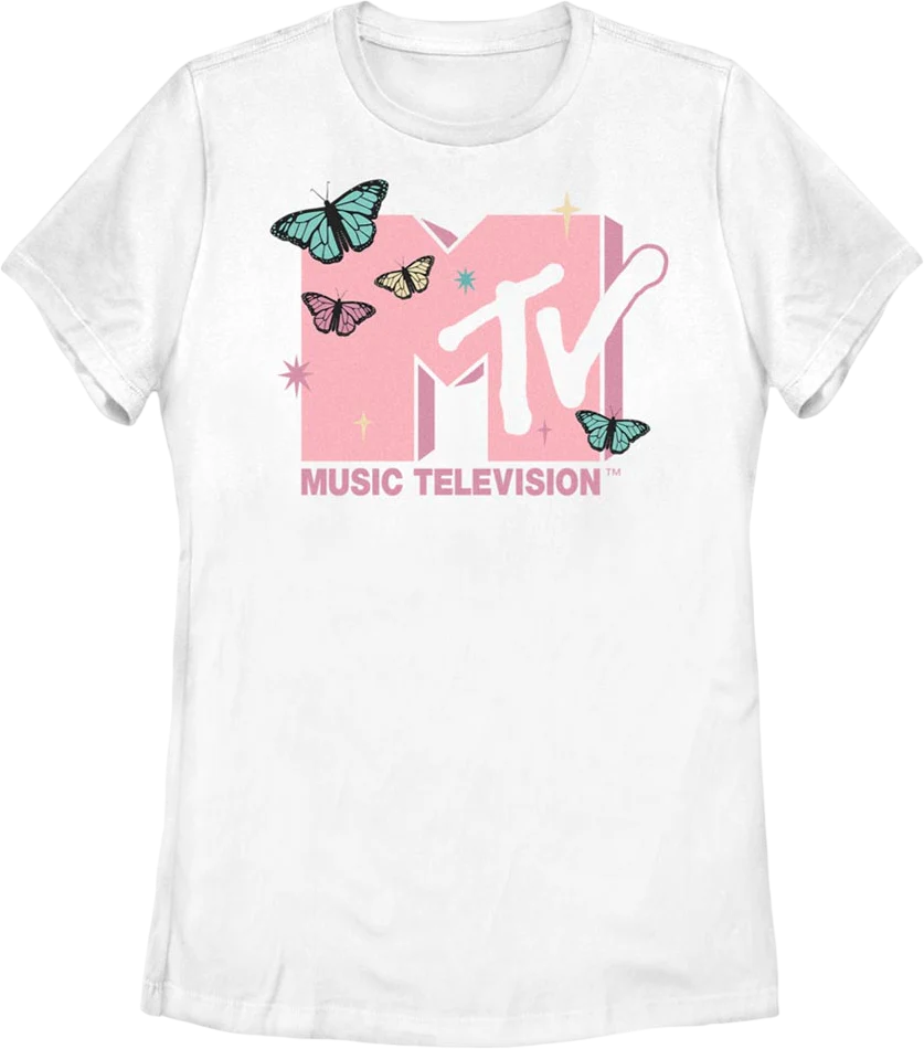 Womens Butterflies Logo MTV Shirt