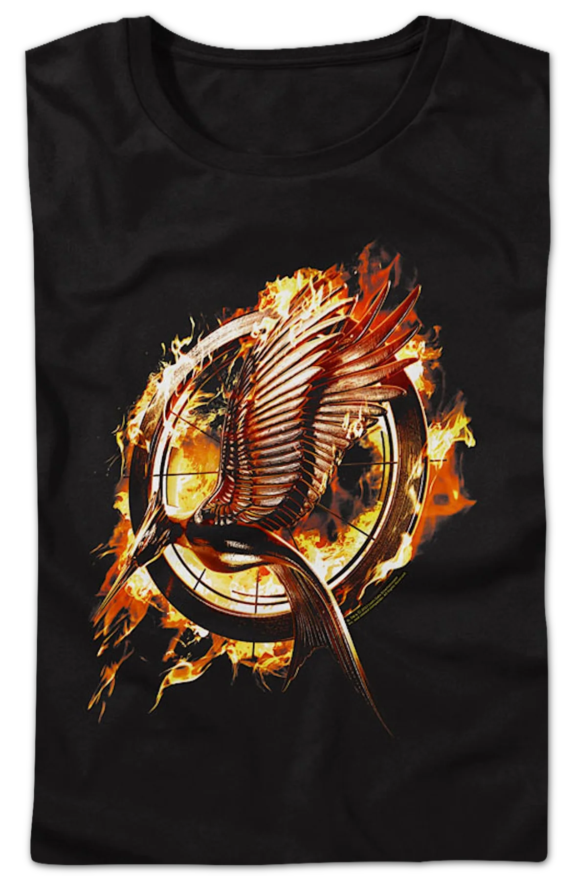 Womens Catching Fire Poster Hunger Games Shirt - Image 2