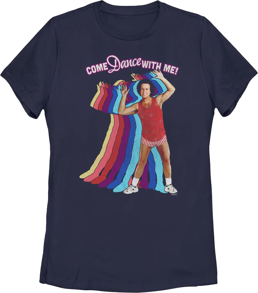 Womens Come Dance With Me Richard Simmons Shirt