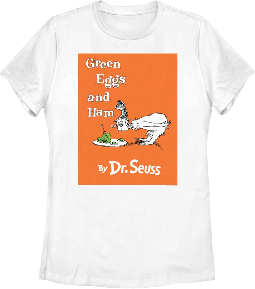 Womens Green Eggs And Ham Cover Dr. Seuss Shirt