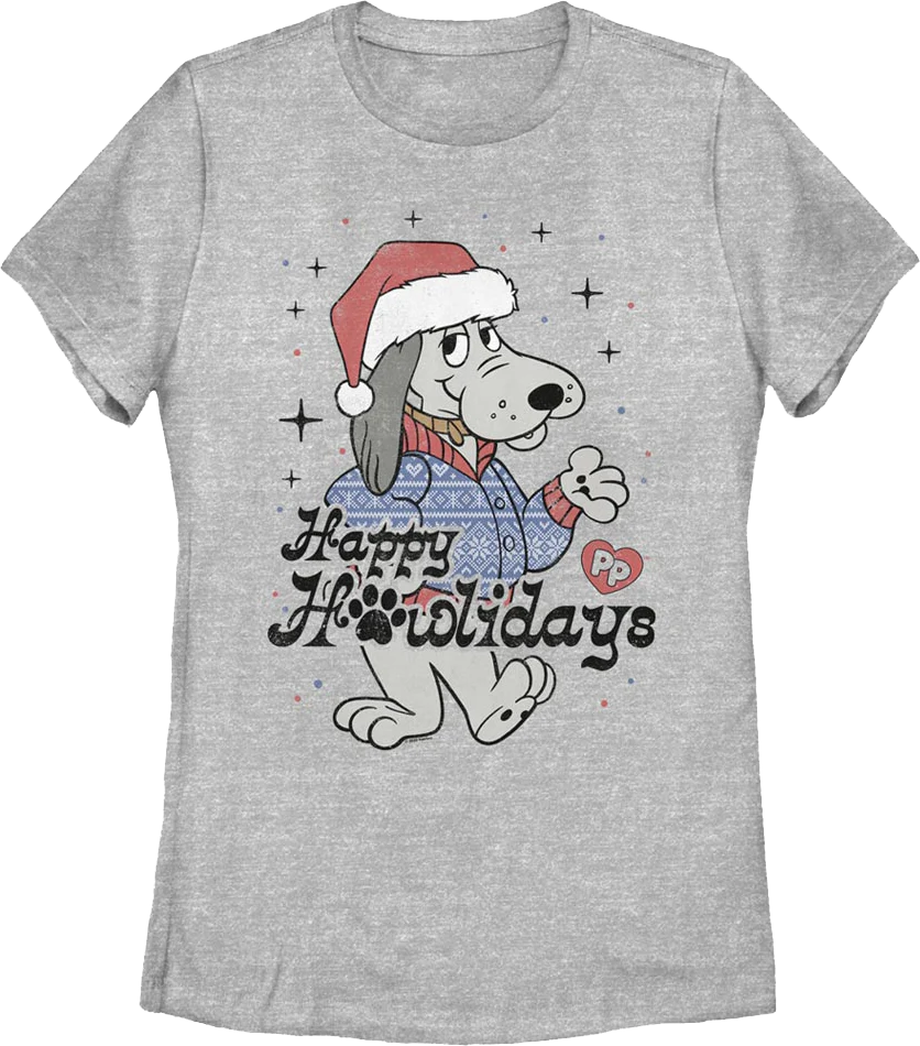 Womens Happy Holidays Pound Puppies Shirt