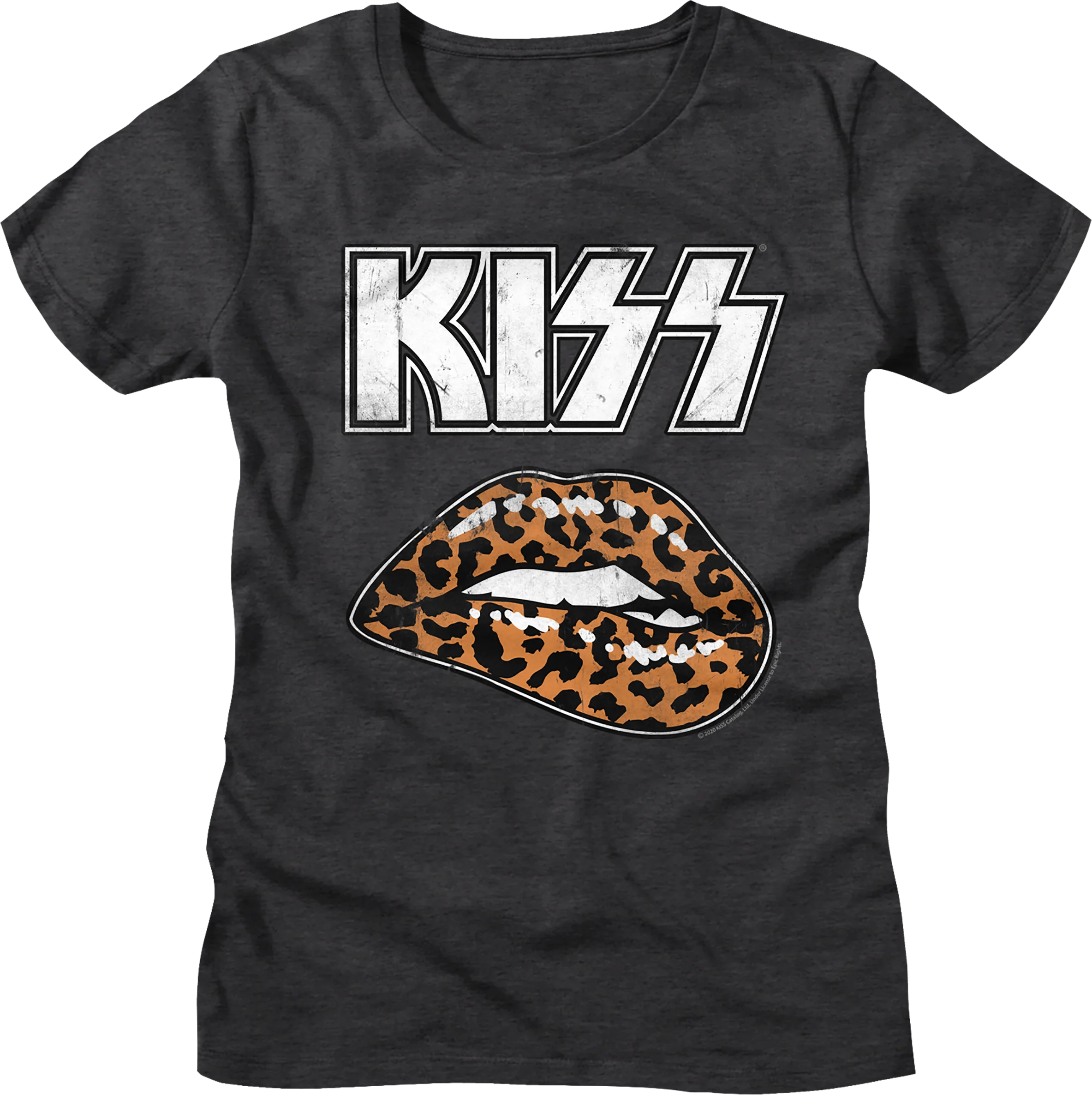 Womens Leopard Lips KISS Shirt