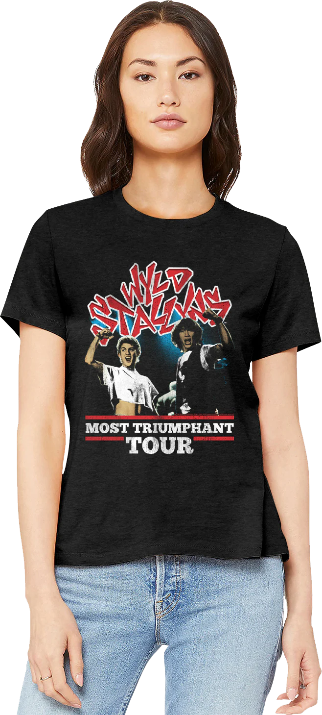 Womens Most Triumphant Tour Bill and Ted's Excellent Adventure Shirt