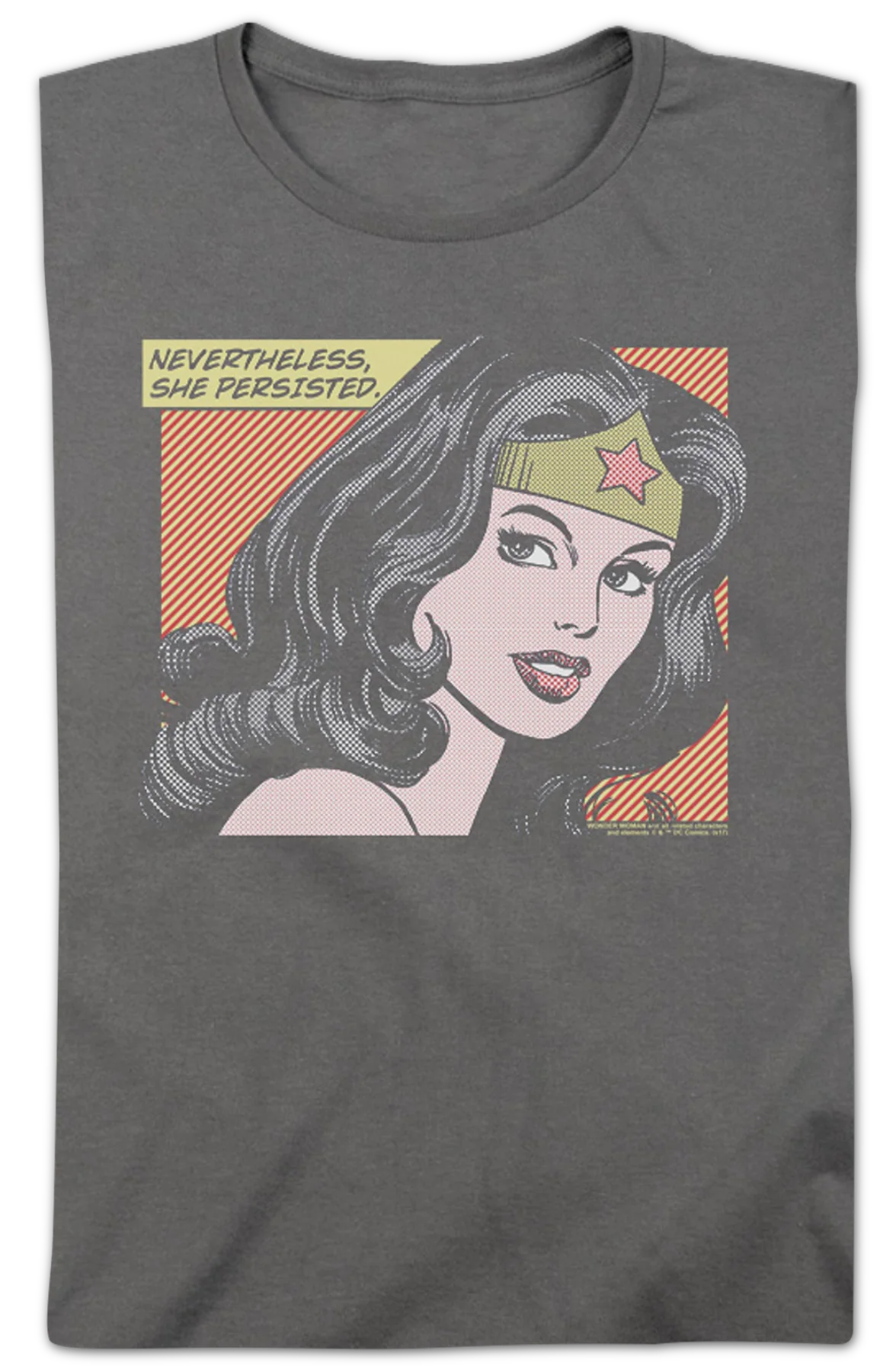 Womens Nevertheless She Persisted Wonder Woman Shirt - Image 2