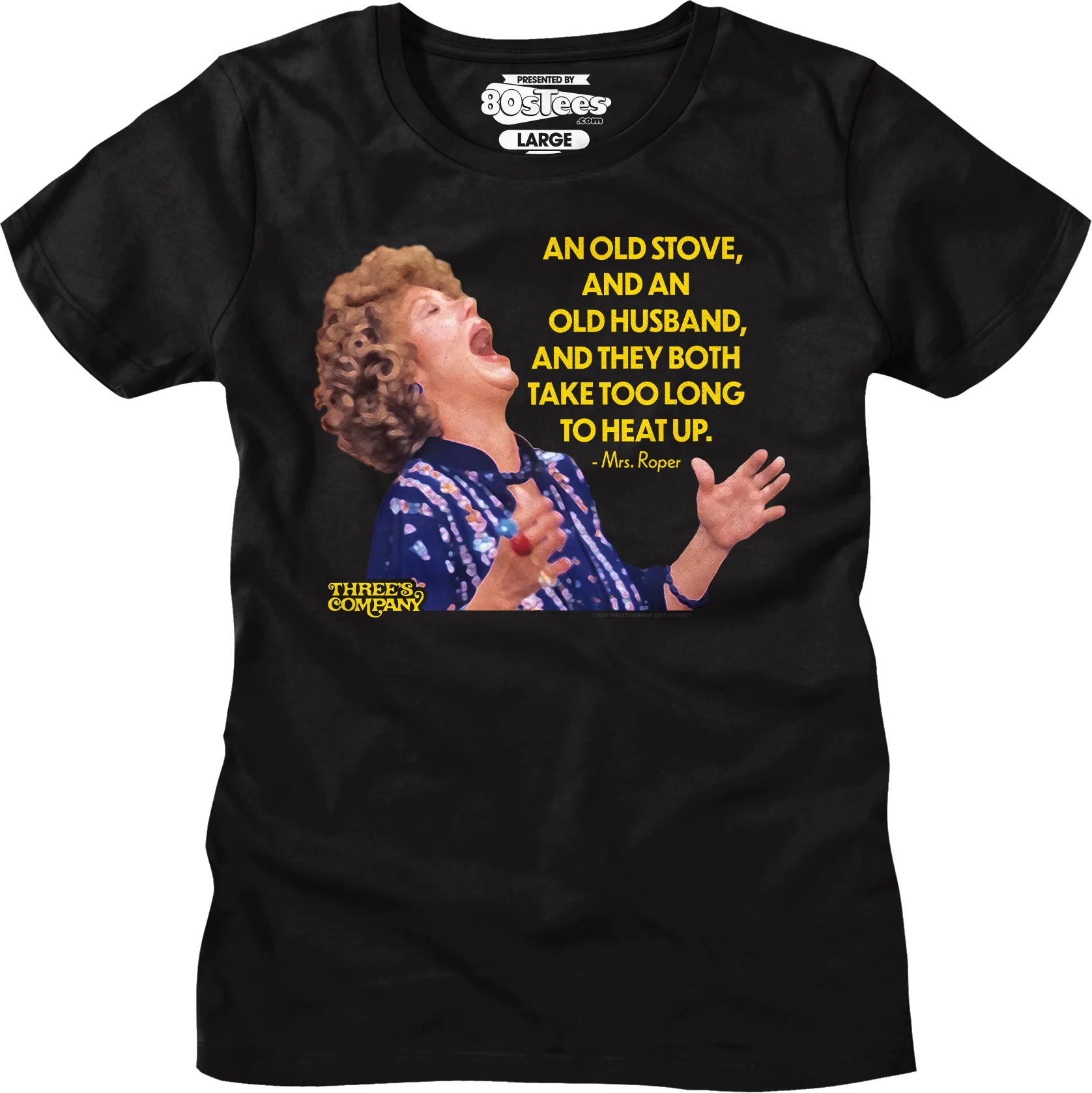 Womens Old Stove Old Husband Three's Company Shirt - Image 4