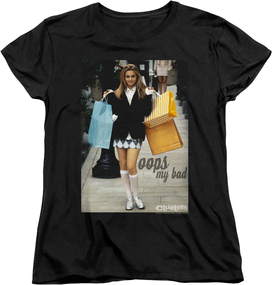 Womens Oops My Bad Clueless Shirt