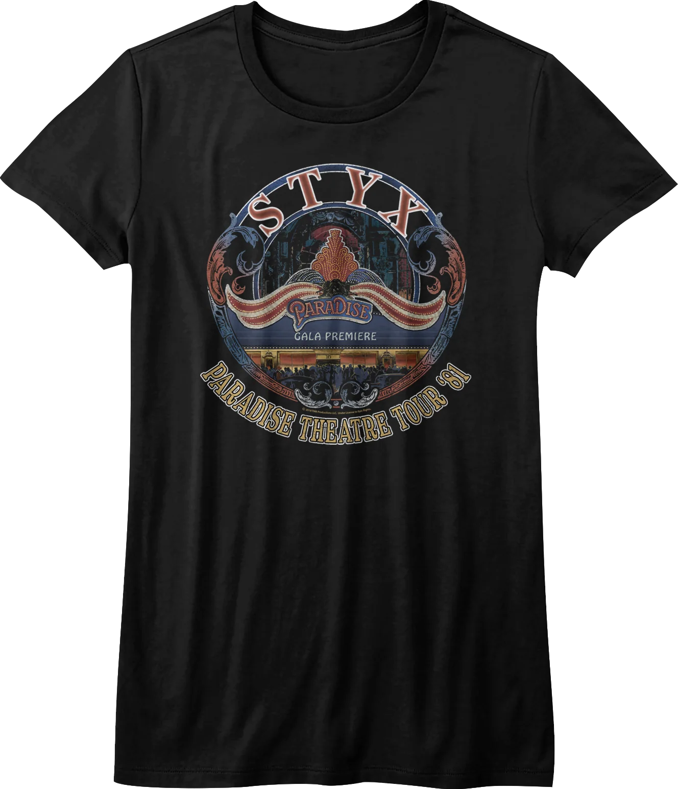 Womens Paradise Theatre Tour Styx Shirt