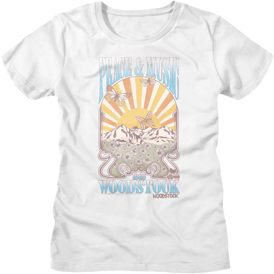 Womens Peace & Music Woodstock Shirt
