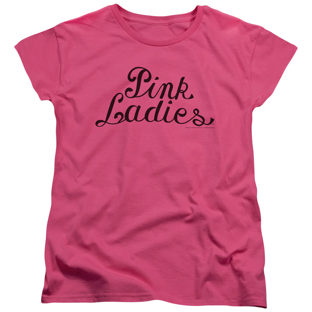 Womens Pink Ladies Logo Grease Shirt