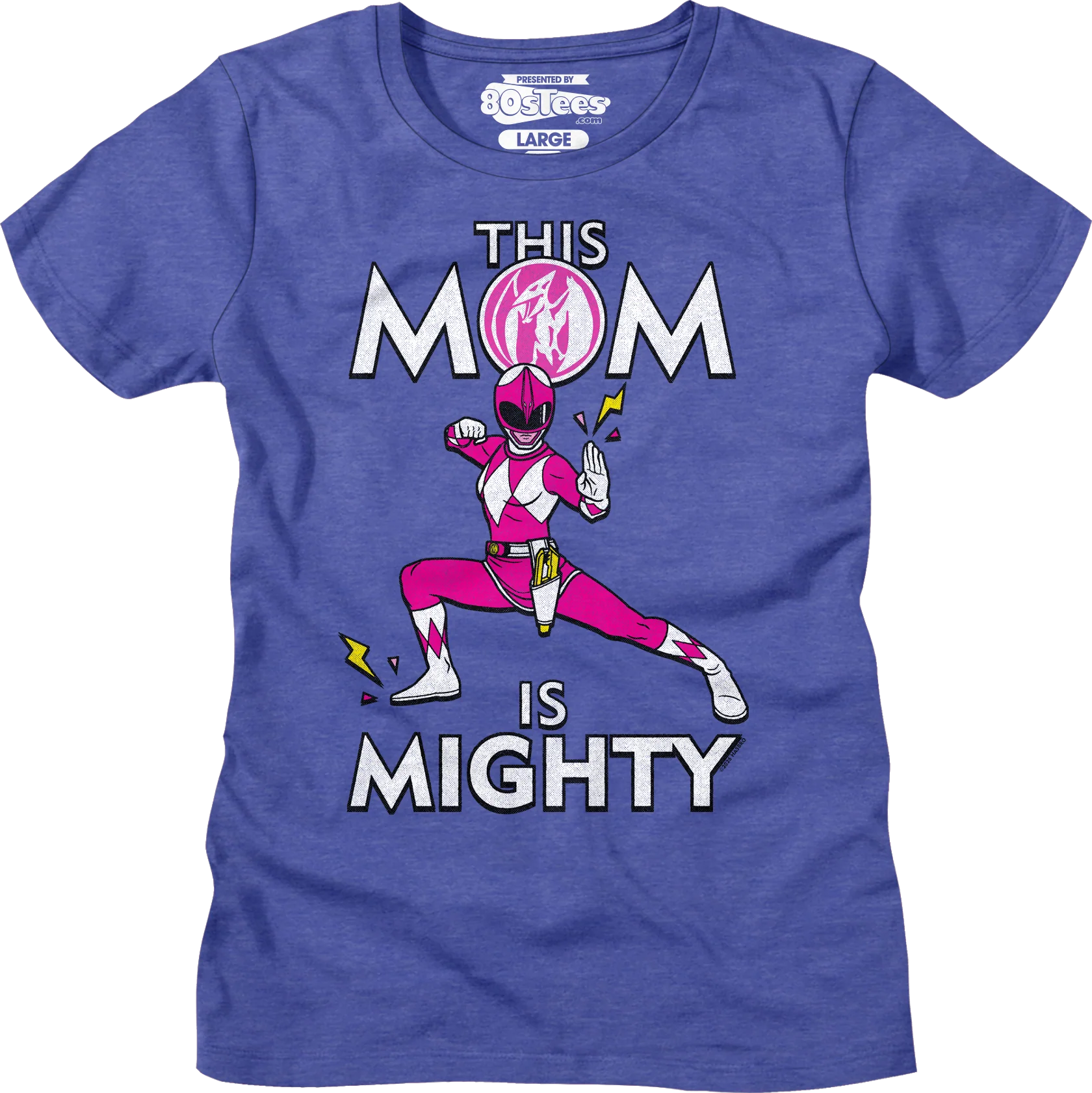 Womens Pink Ranger This Mom Mighty Morphin Power Rangers Shirt - Image 3