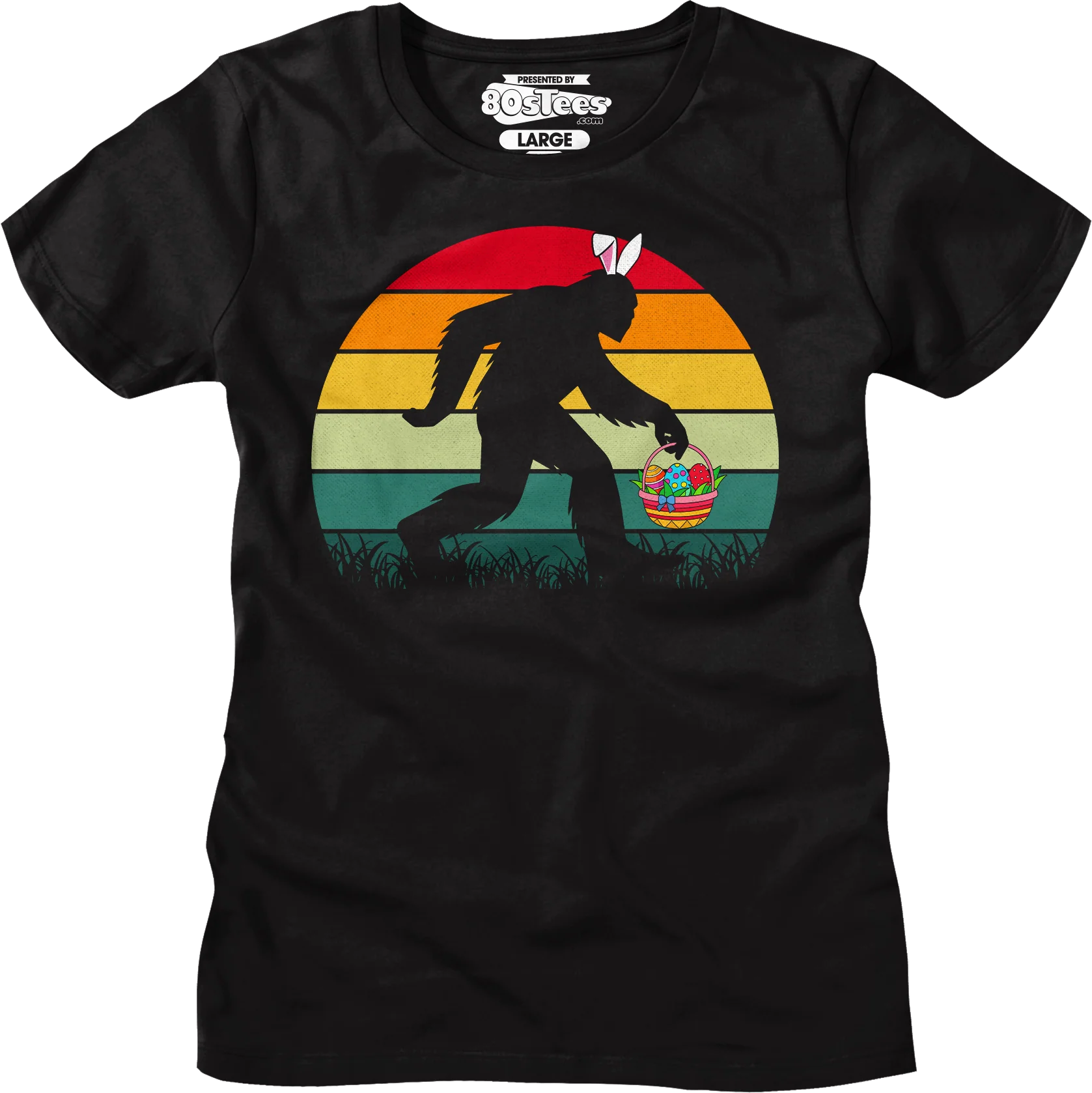 Womens Retro Easter Bigfoot Shirt
