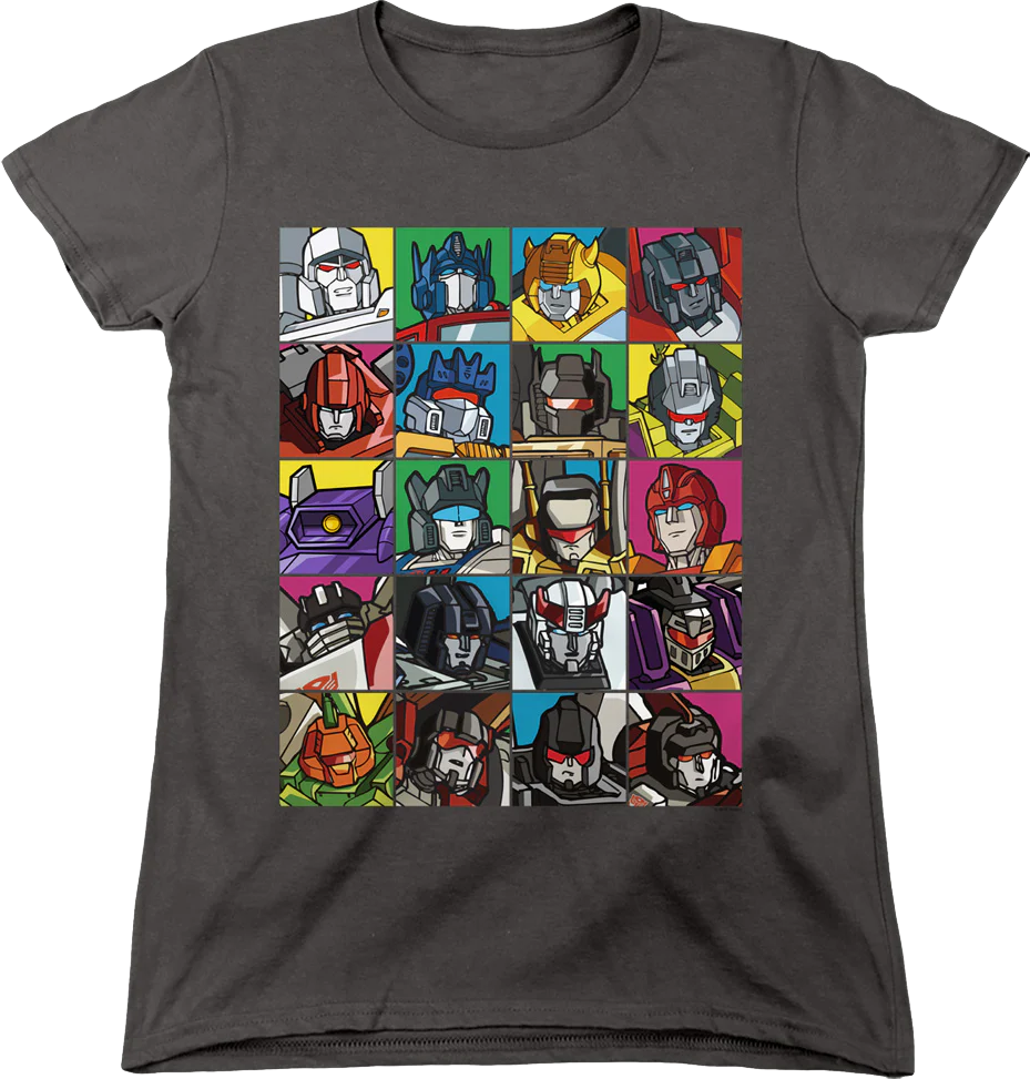 Womens Robot Collage Transformers Shirt