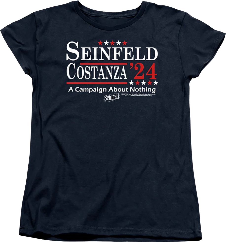 Womens Seinfeld & Costanza '24 Campaign Poster Seinfeld Shirt