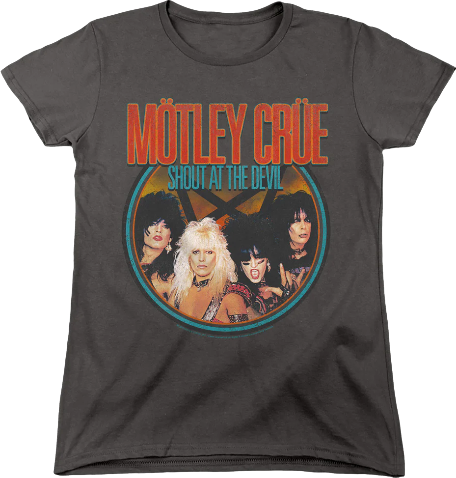 Womens Shout At The Devil Group Photo Motley Crue Shirt