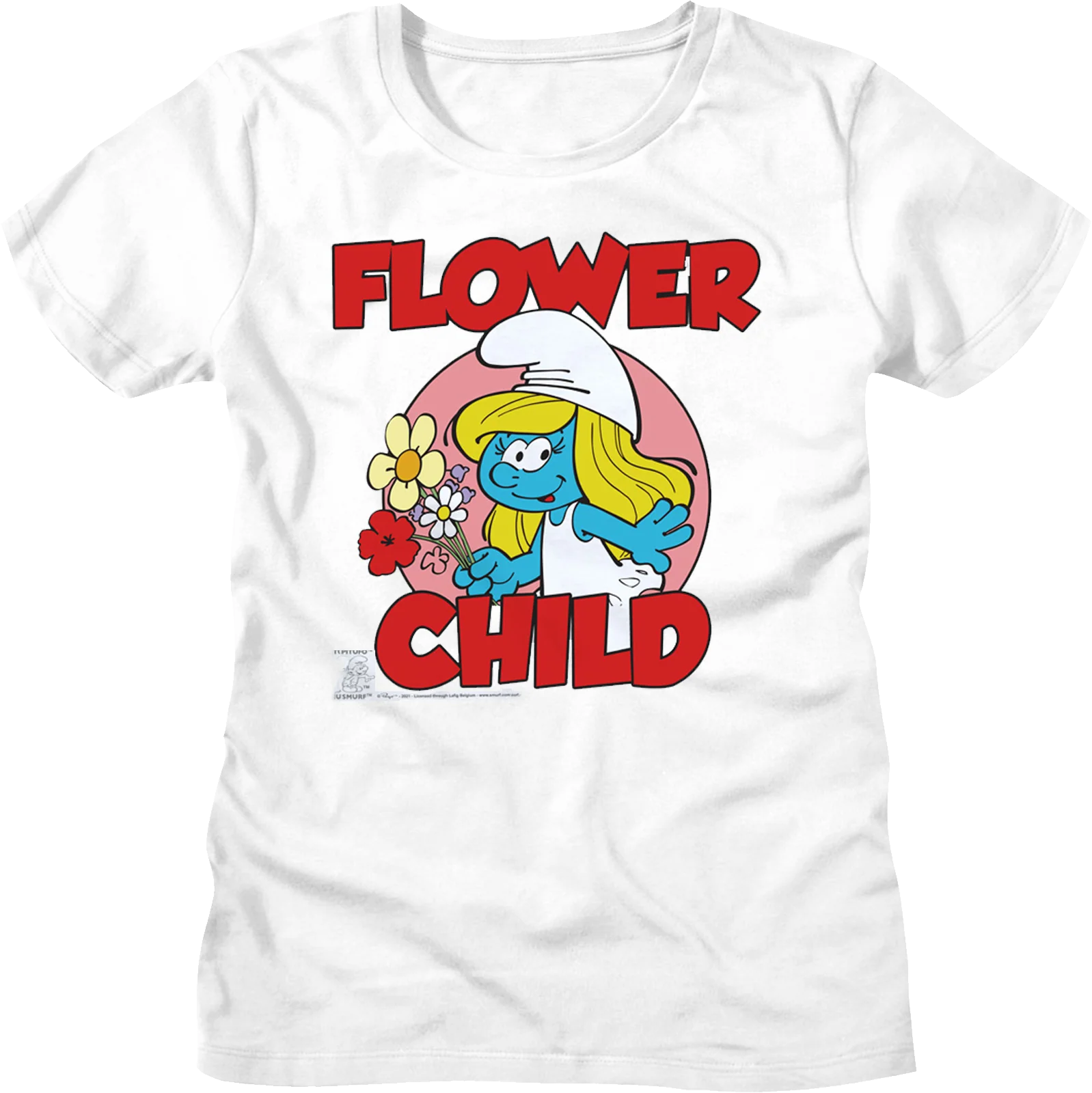 Womens Smurfette Flower Child Smurfs Shirt