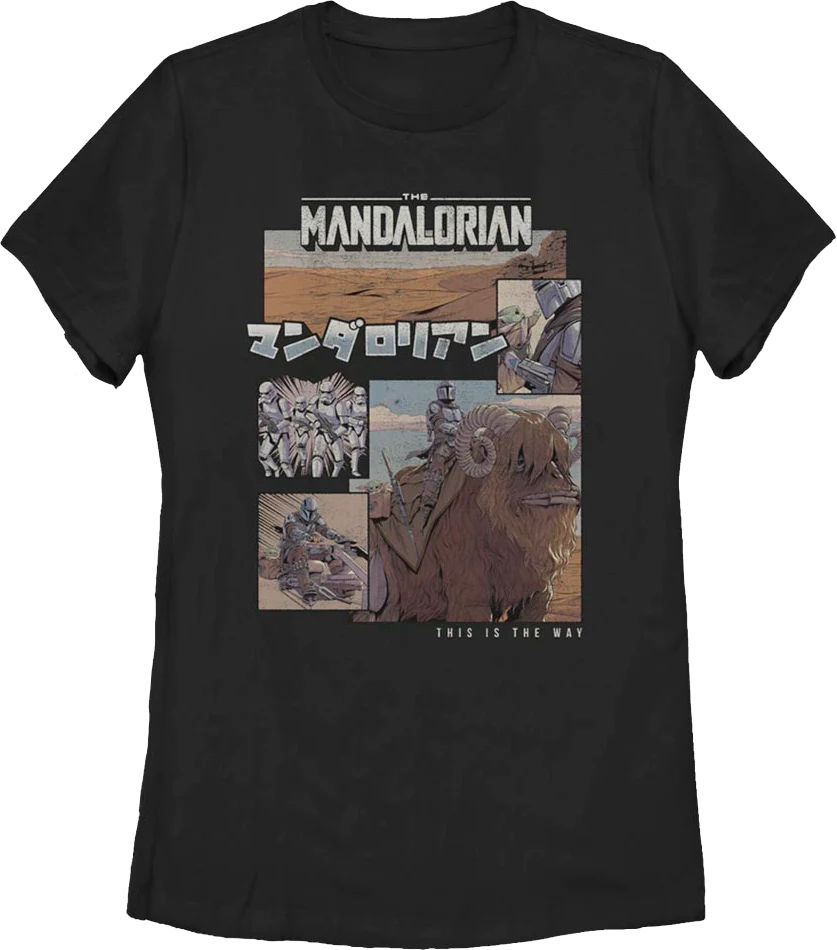 Womens The Mandalorian Comic Book Star Wars Shirt
