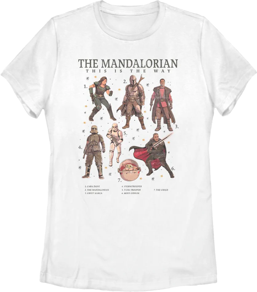 Womens The Mandalorian The Numbered Way Star Wars Shirt