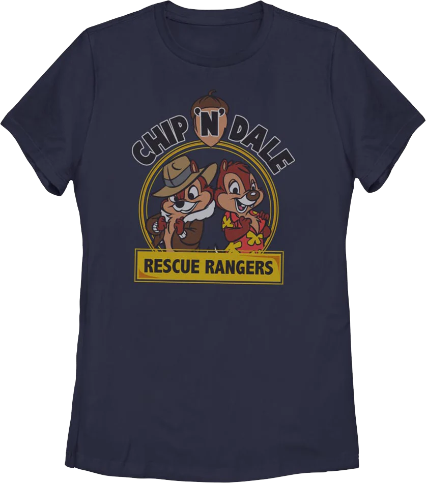Womens Vintage Logo Chip 'n Dale Rescue Rangers Shirt