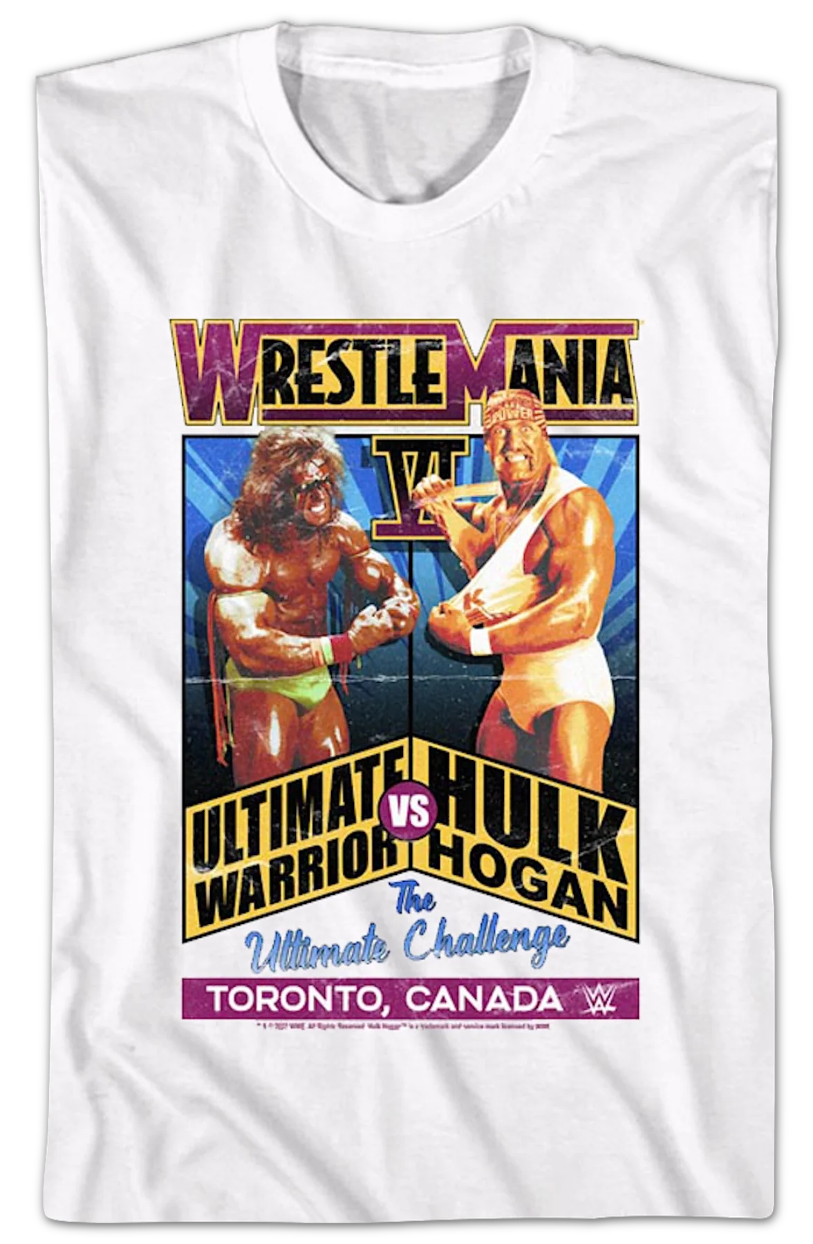 WrestleMania VI Ultimate Warrior vs Hulk Hogan T-Shirt - Image 2