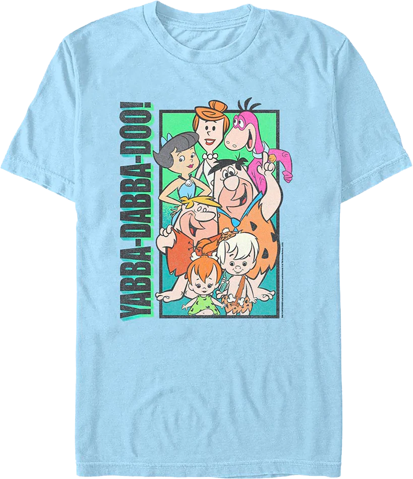 Yabba-Dabba-Doo Collage Flintstones T-Shirt