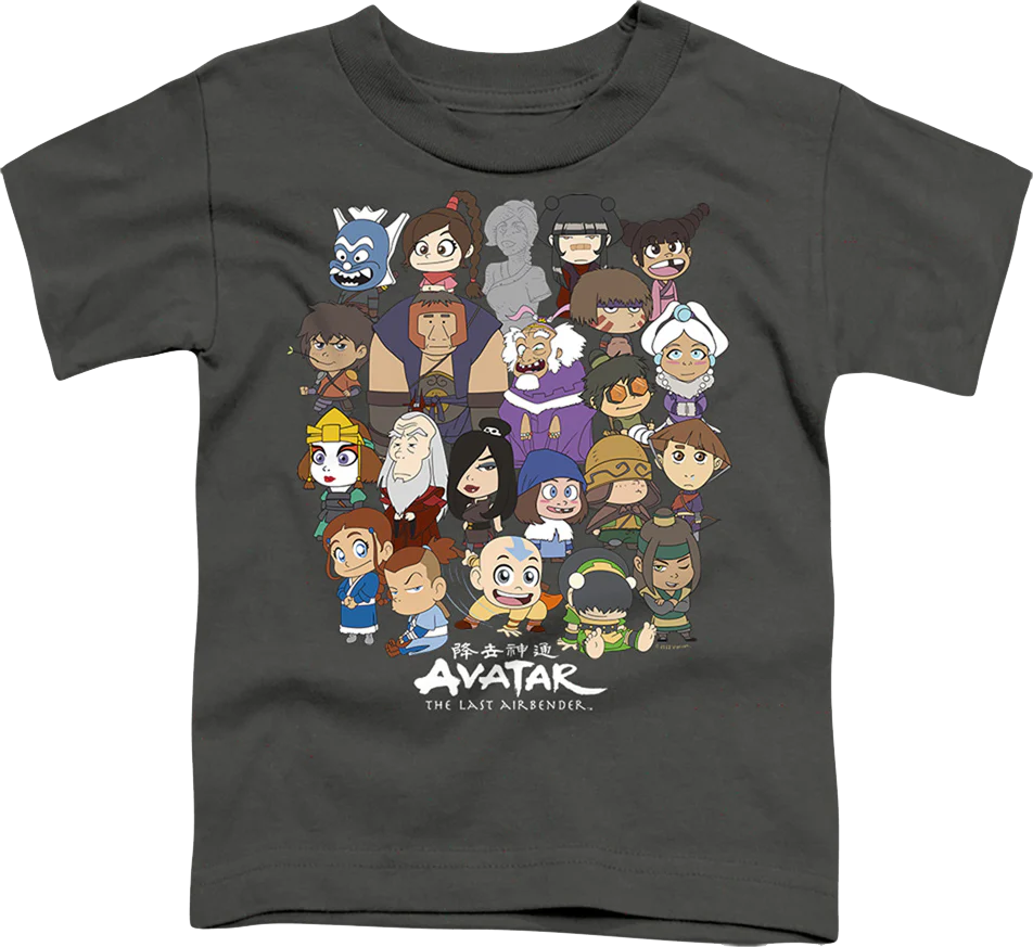Youth Chibi Group Photo Avatar The Last Airbender Shirt