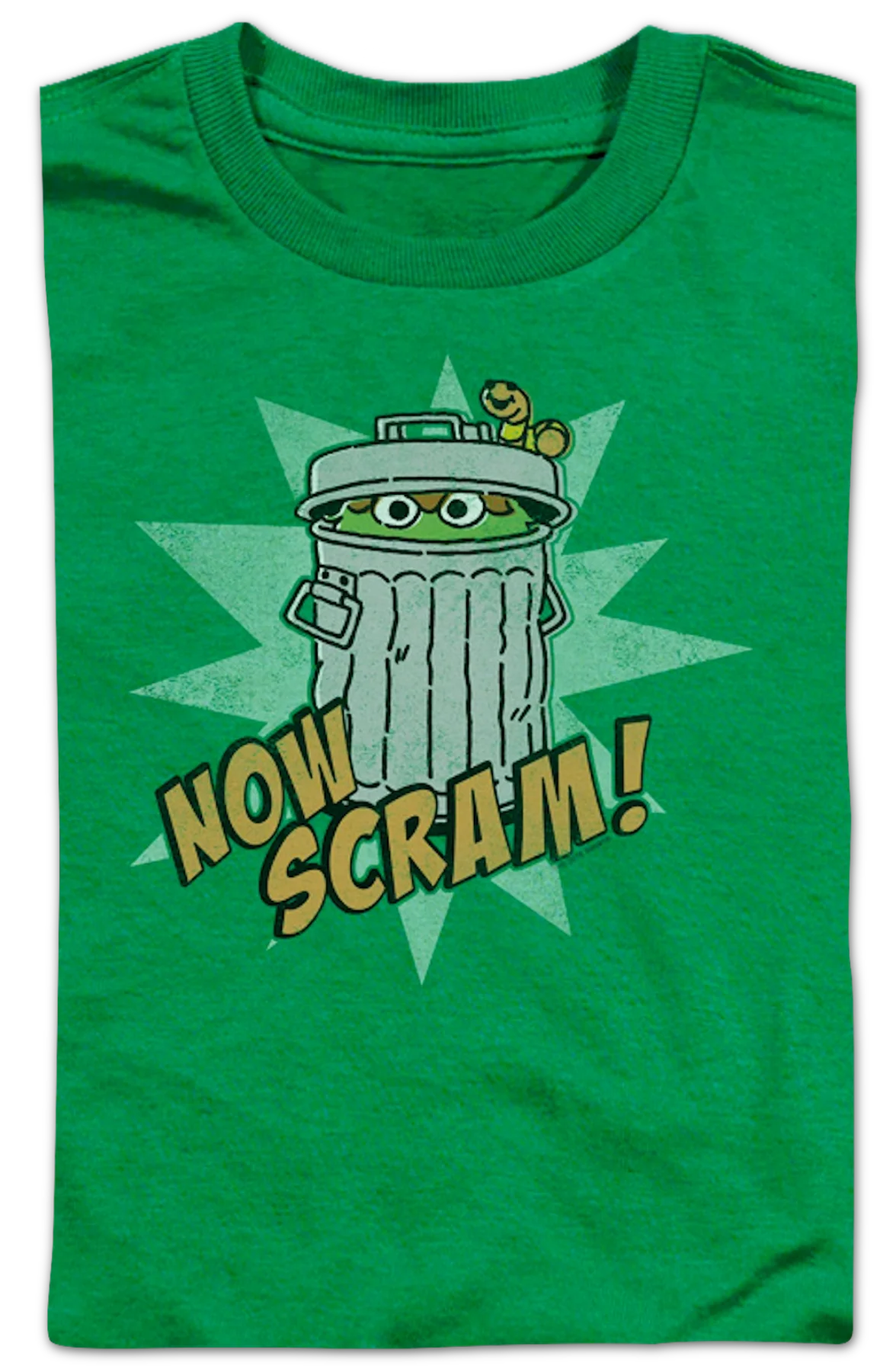 Youth Oscar The Grouch Now Scram Sesame Street Shirt - Image 2