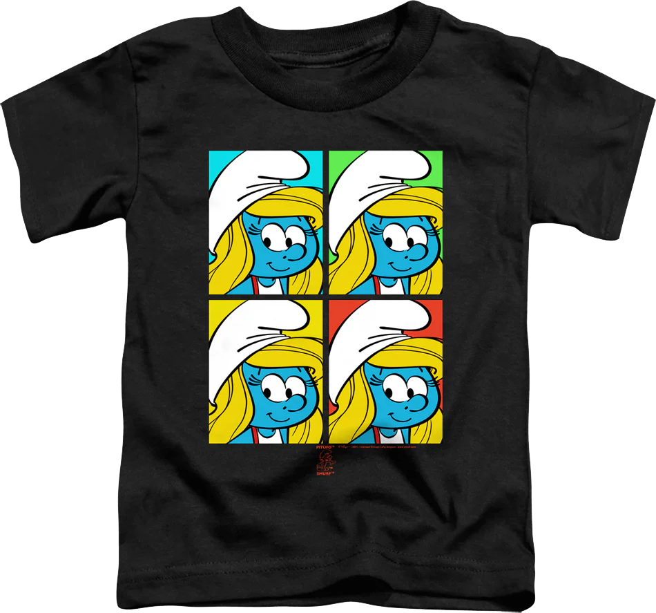 Youth Smurfette Pop Art Smurfs Shirt
